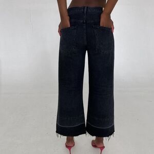 Citizens of Humanity Melanie High Rise Crop in Black Hawk Wide Leg